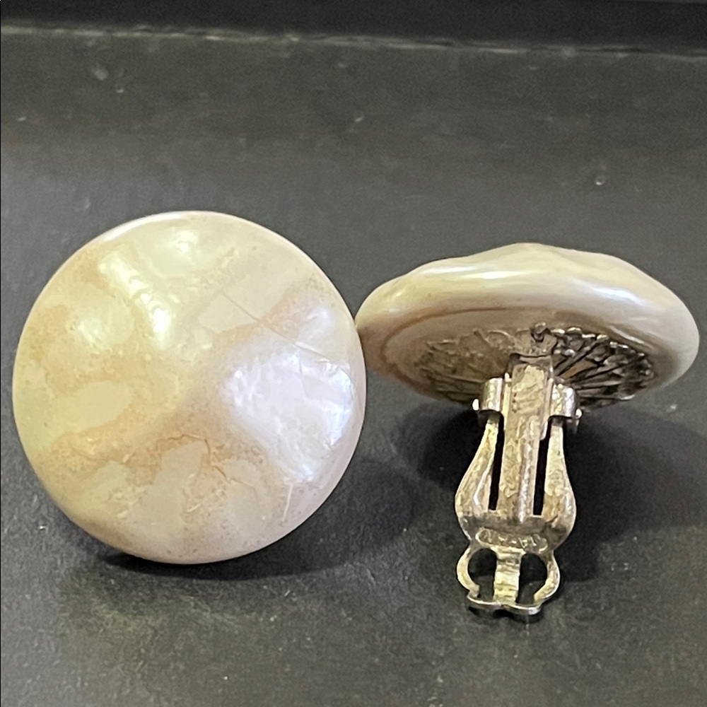 Elegant Cream Clip-On Earrings
